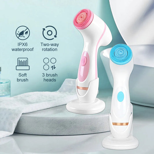 3 In 1 Electric Facial Cleansing Brush